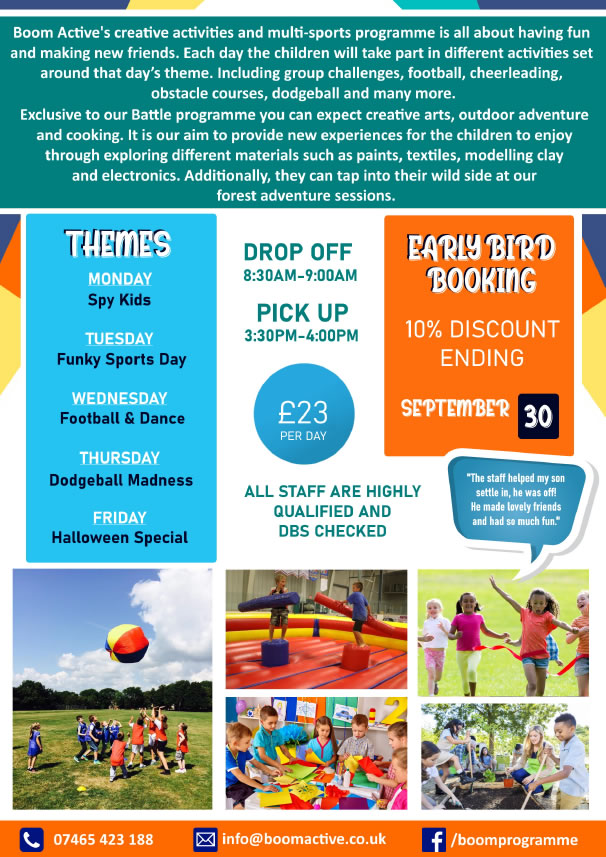 Kids School Holiday Club in Bexhill & Hastings - Boom Active Multi Sports